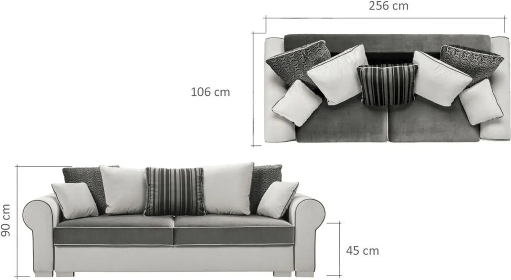 Sconto Mega pohovka DELUXE sivá