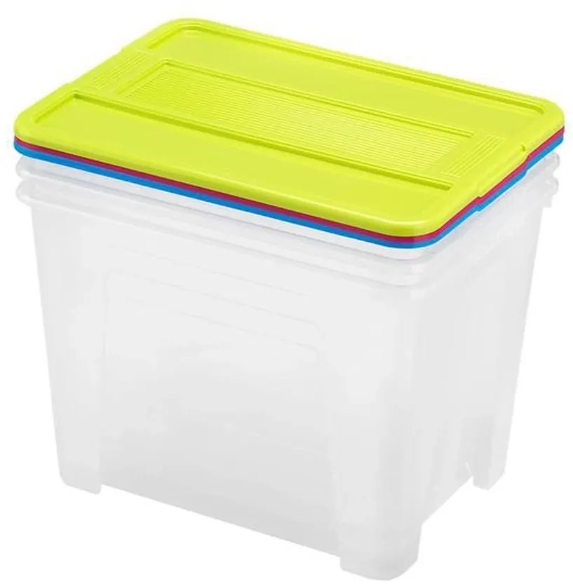 Heidrun Úložný box s vekom 21 l, 3 ks