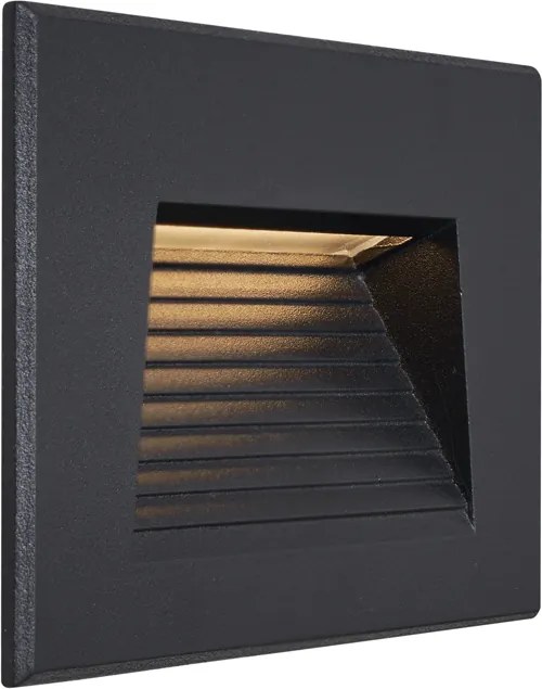 Sada 6 moderných zapustených nástenných svietidiel čierna 11,5 cm vrátane LED IP65 - Trem