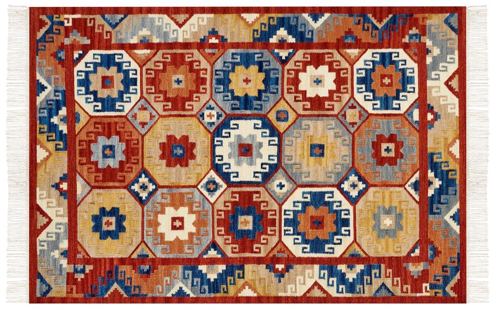 Vlnený kelímový koberec 160 x 230 cm viacfarebný LUSARAT Beliani