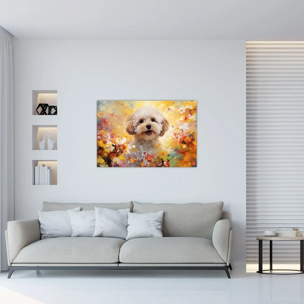Obraz - Šťastný pes (90x60 cm)