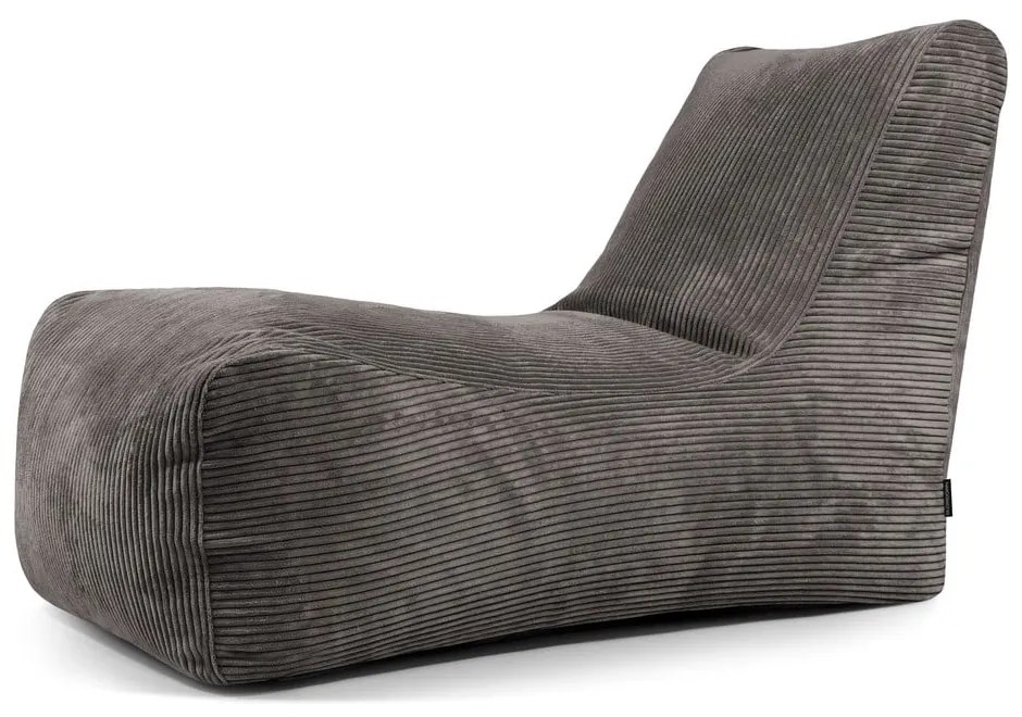 Tmavosivý menčestrový sedací vak Lounge – SLOWDOWN