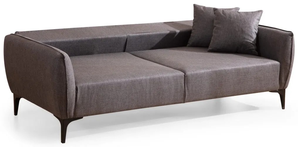 Třímístná rozkládací pohovka Belissimo 220 cm tmavě šedá