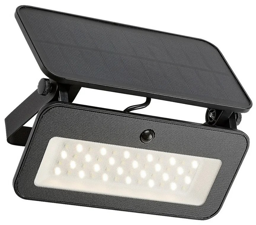 Rabalux 77160 vonkajšie nástenné solárne funkčné LED svietidlo Tarcal, 8W, IP65