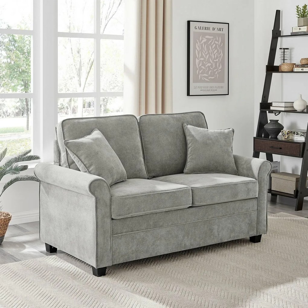Dvojmiestna pohovka ASB-4170 GREY2, manžestr, sivá