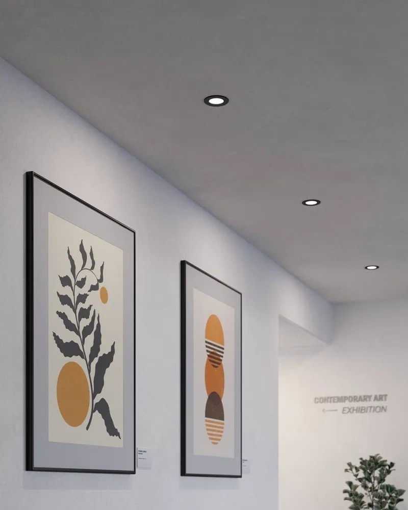 Čierne LED podhľadové stropné svietidlo FUEVA 5 – EGLO