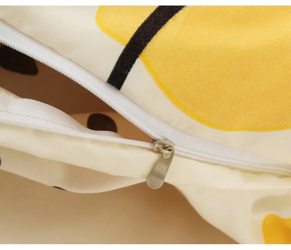 Žlté trojdielne obliečky na jednolôžko z mikrosaténu 140x200 cm Sophia – My House