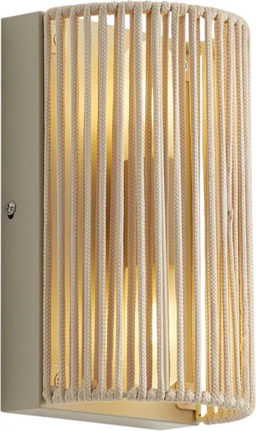 Japandi nástenná lampa béžová s lanom IP44 - Jayla
