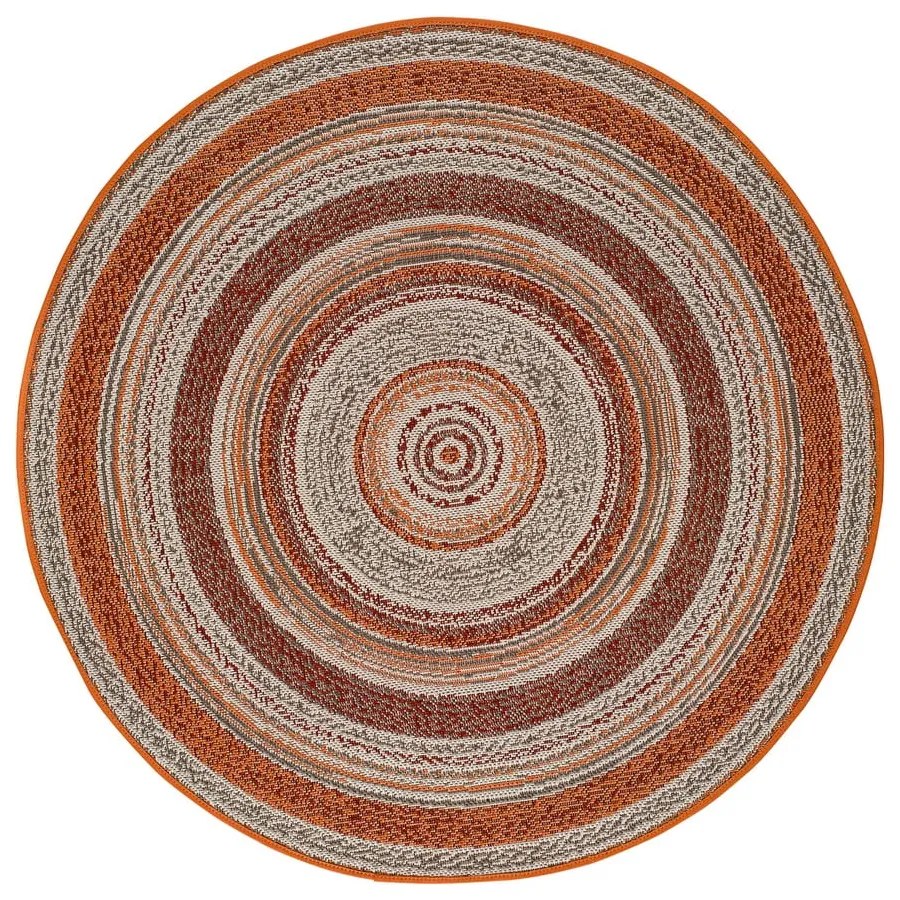 Oranžový vonkajší koberec Universal Verdi, ⌀ 120 cm