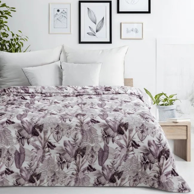 Deka DAVOS 2 fialová / sivá