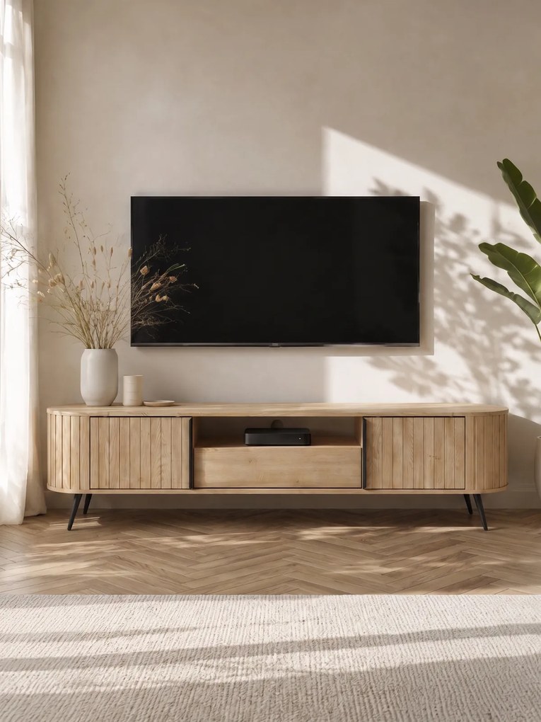 TV skrinka so zásuvkou Luvio 196 cm - dub cremona
