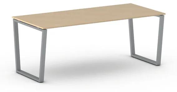 Kancelársky stôl PRIMO IMPRESS, sivostrieborná podnož, 2000 x 900 mm, buk