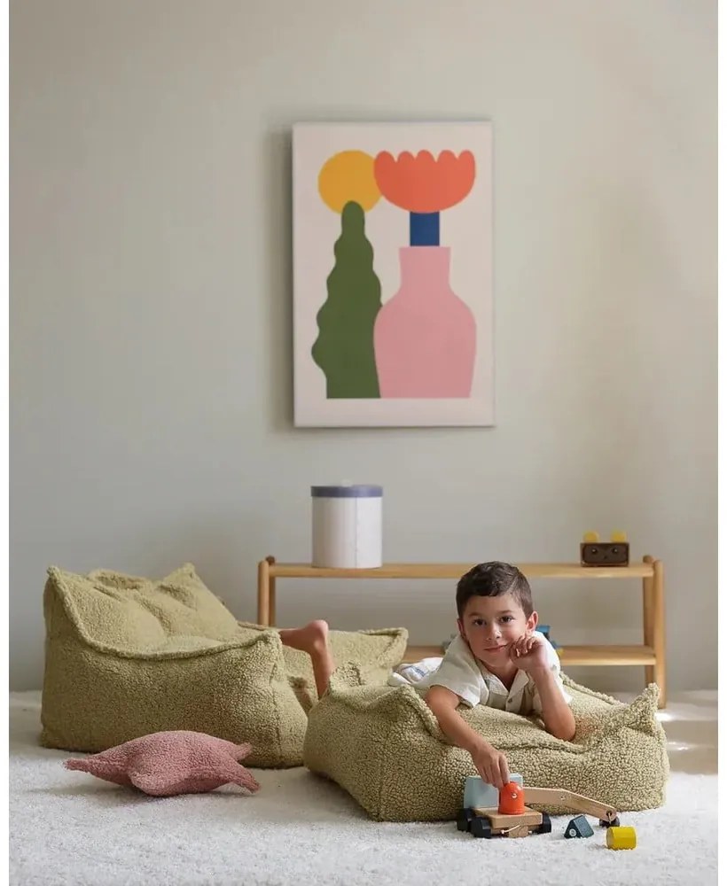 Ružový detský pohovkový vankúš z textílie buklé Star – Wigiwama