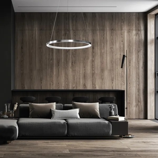 LED Luster na lanku ROTONDA LED/27W/230V lesklý chróm