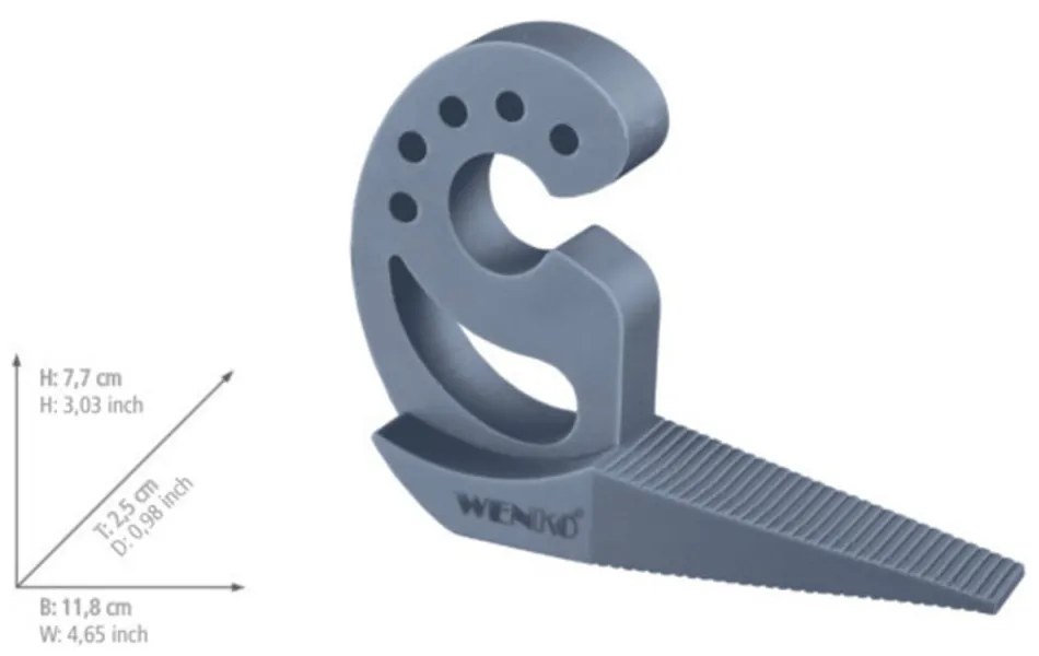 Sivo-modrá zarážka na dvere a okná Wenko Multi-STOP®