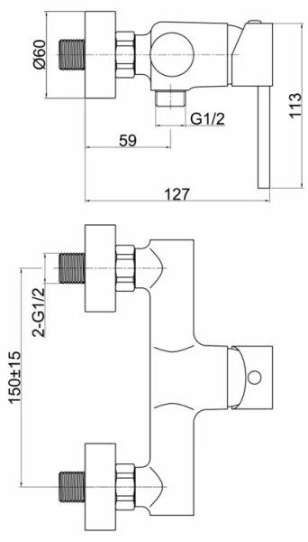 FERRO - Sprchová batéria FIESTA lesklý chróm