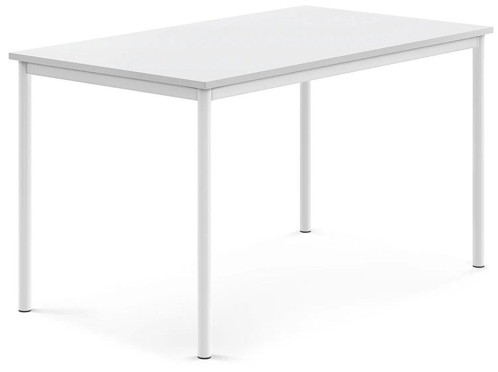 Stôl SONITUS, 1400x800x760 mm, HPL - biela, biela