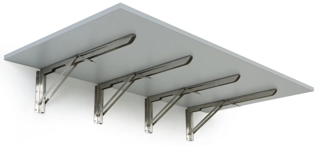 Sklápací stôl na stenu, 120x60 cm, nosnosť 60 kg, sivá