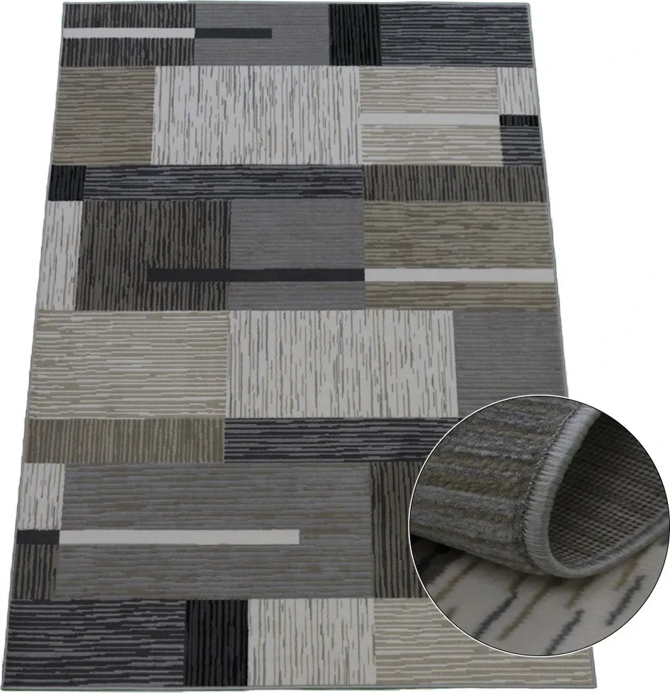 BE Koberec Lotus 9303 BEIGE – béžový sivý hnedý obdĺžnikový Rozmer: 140x190 cm