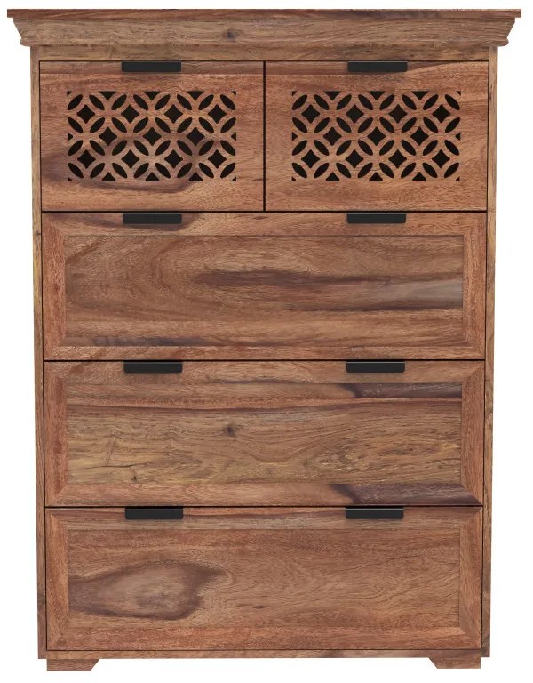 Komoda Mira 90x120x45 indický masív palisander Svetlomedová