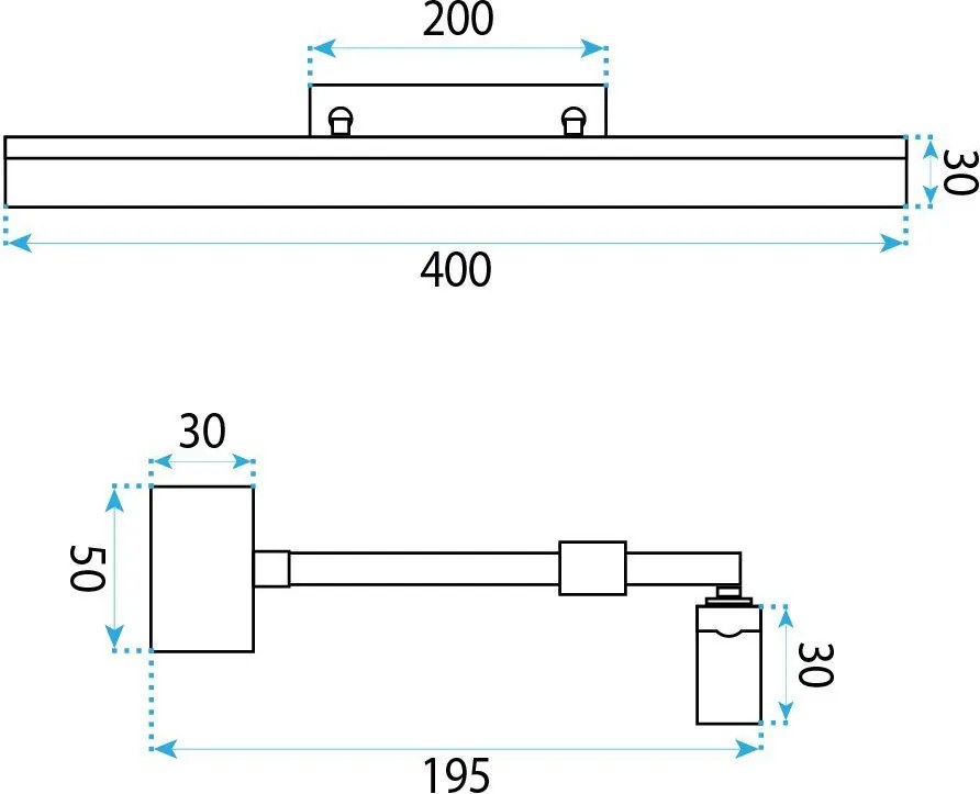 Toolight Toolight, LED nástenné svietidlo, 40cm, 6W, 4000K, 1000lm, APP1869-1W, Chrómová, OSW-66025