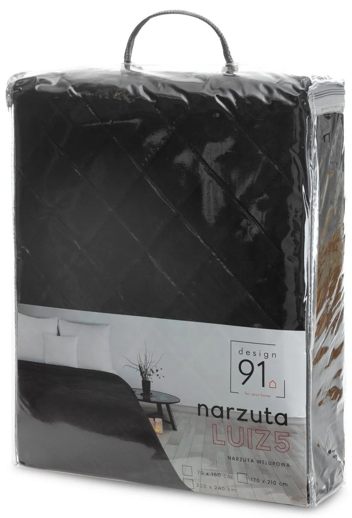 PREHOZ NA KRESLO LUIZ5 70X160 CM ČIERNY