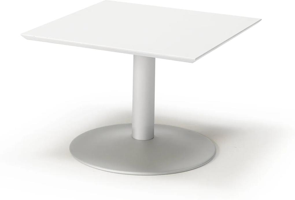 Konferenčný stolík Crosby, 700x700x500 mm, biela / šedá