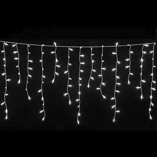 Vianočné svetielka LED záclona FLASH studená biela 1000 LED
