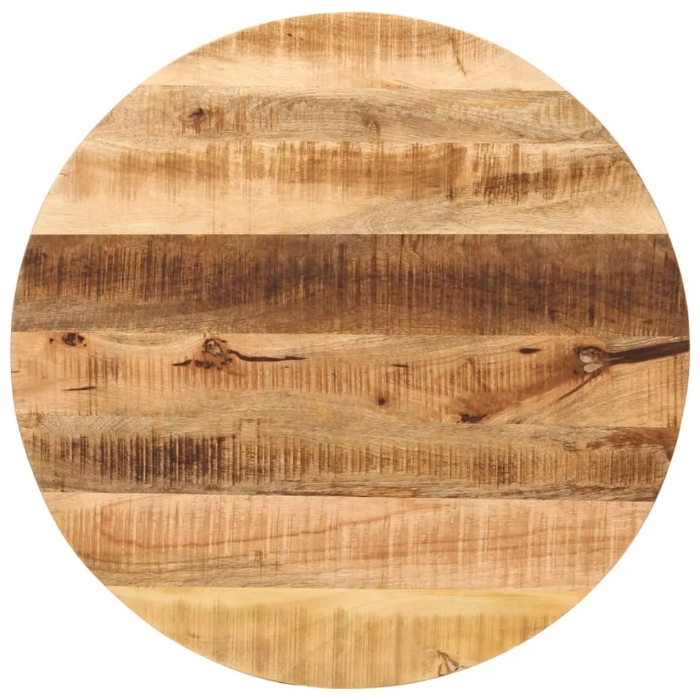 Stolová doska Ø 70x3,8 cm okrúhla masívny surový mangovník 370011