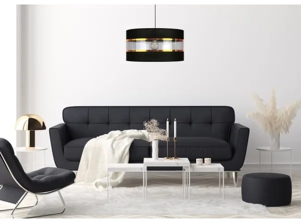 Luster na lanku LIND 1xE27/60W/230V čierna