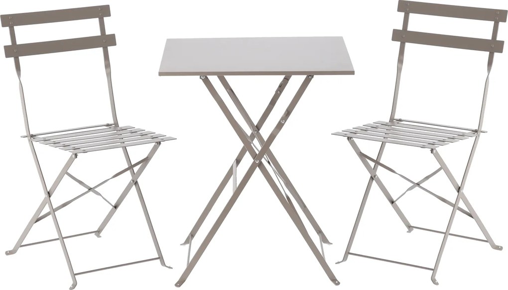 CH Sivá skladacia balkonová sada nábytku Wanda