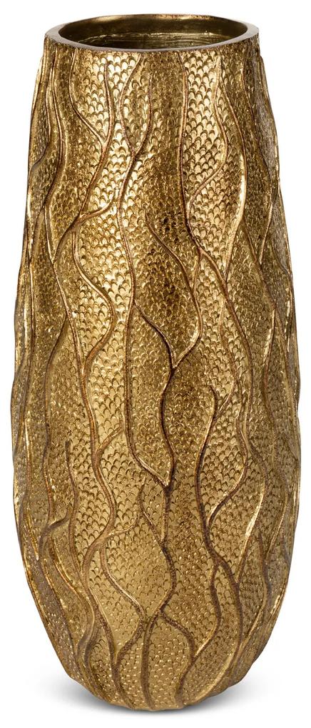 KIARA Dekoratívna váza 15x15x34 cm zlatá
