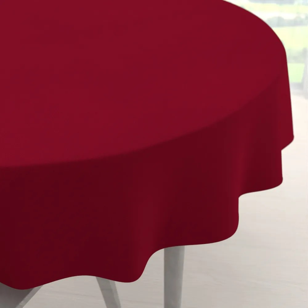 Biante Dekoračný okrúhly obrus BKU-106 Vínový Ø 130 cm