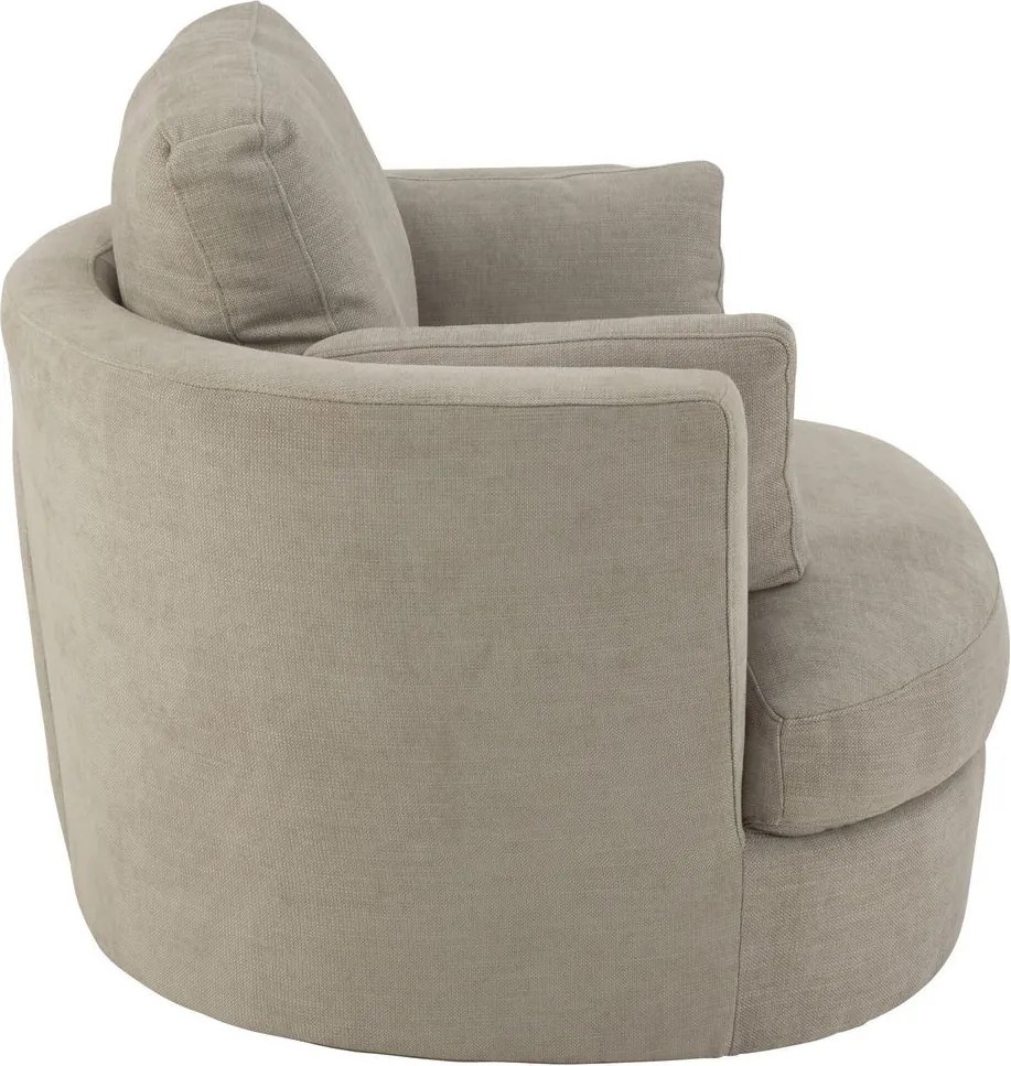 Šedé okrúhle kreslo Swivel Grey - 98*107*88cm