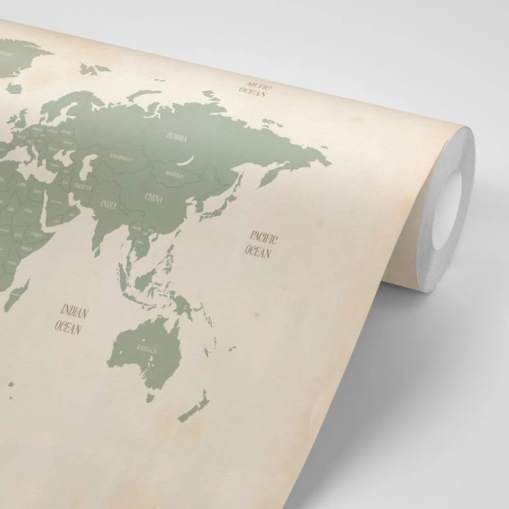 Samolepiaca tapeta decentná mapa sveta - 150x100