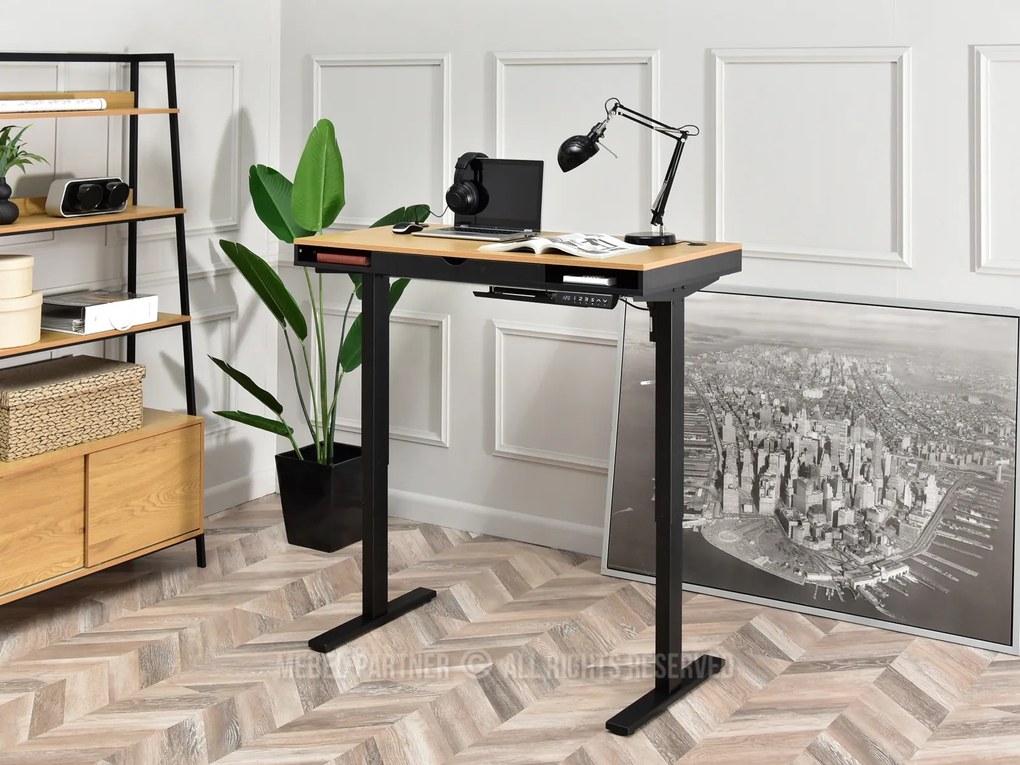 PC stolík Osto 120 (dub čierny + čierna). Vlastná spoľahlivá doprava až k Vám domov. 1109815