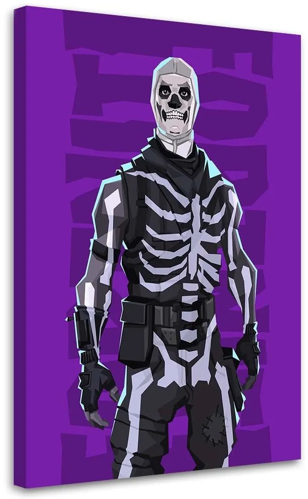 Gario Obraz na plátne Lebka Trooper fortnite - Nikita Abakumov Rozmery: 80 x 120 cm