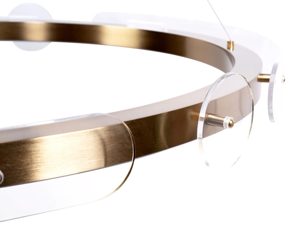 Toolight Loop, LED stropné svietidlo 79cm, 26W, diaľkové ovládanie, APP1549-CP, zlatá matná, OSW-06970
