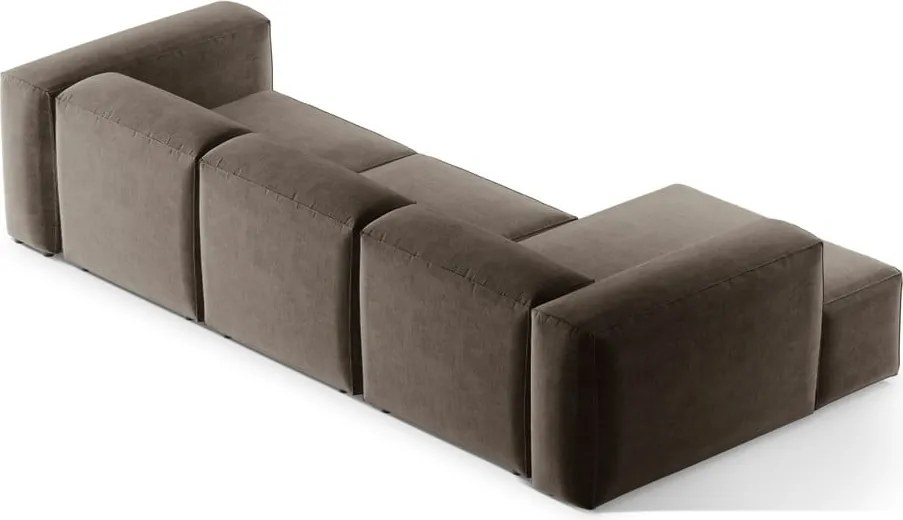 Hnedá rohová pohovka (ľavý roh/s leňoškou) Bergamo – Cosmopolitan Design