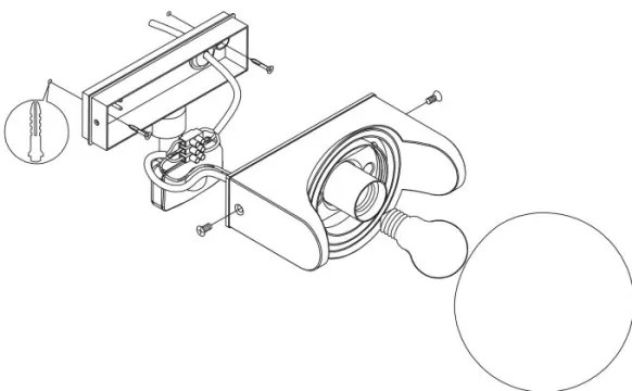 Eglo 99573 - Vonkajšie nástenné svietidlo so senzorom RUBIO 1xE27/15W/230V IP44