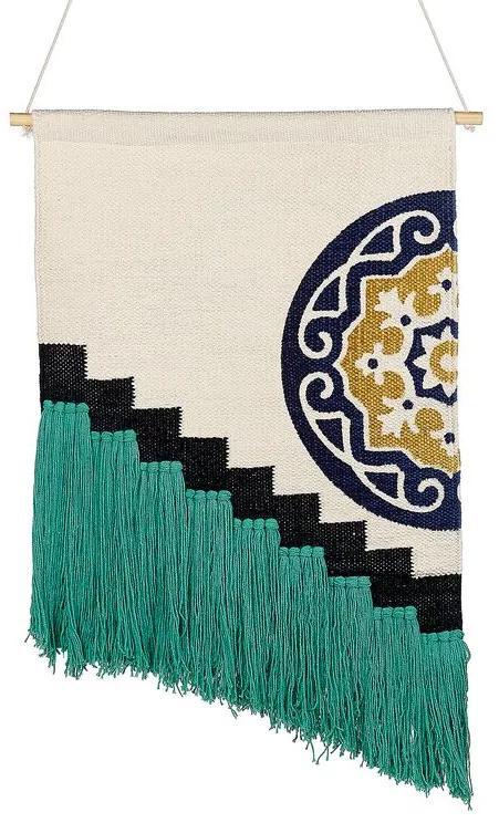Bavlnená nástenná dekorácia so strapcami farebná NOWSHERA Beliani