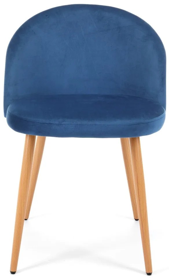 Sametová čalouněná židle Gera modrá