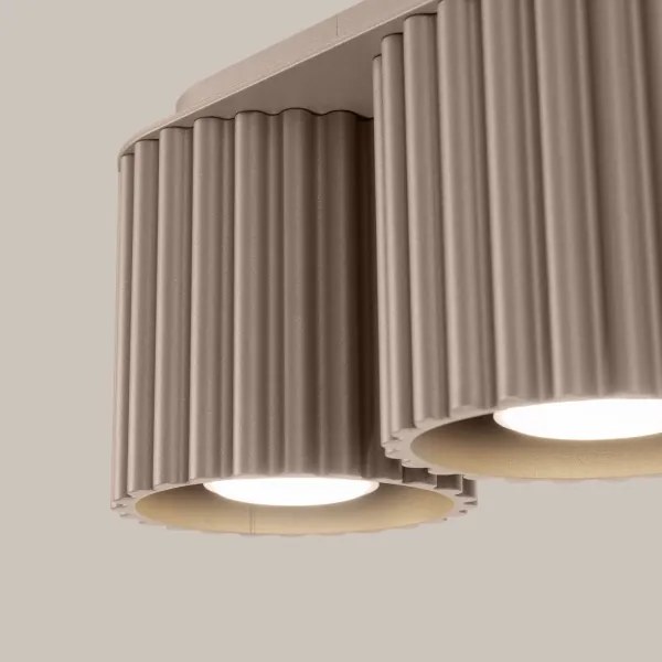 Sollux SL.1815 - Bodové svietidlo AURA 2xGU10/10W/230V taupe