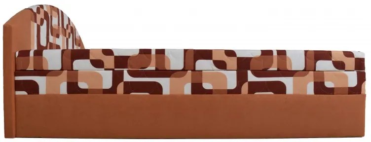 Polohovacie manželská posteľ Vesna, 200x180, čierna vzor/ sivá (216/42)