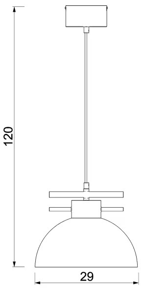 Luster na lanku ESTATE 1xE27/15W/230V zelená