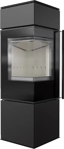Kratki Krbové kachle REN S ľavé, 7,3 kW, 150 Ø, čierne