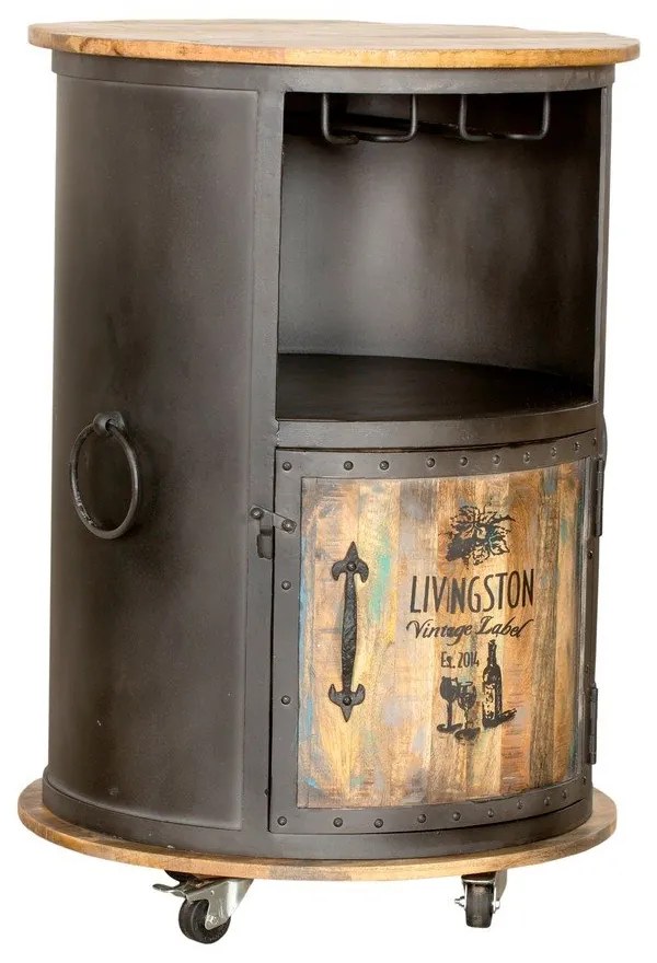 Čierna kovová vinotéka na 9 fliaš, 60x85 cm Luni – Interia Home & Living