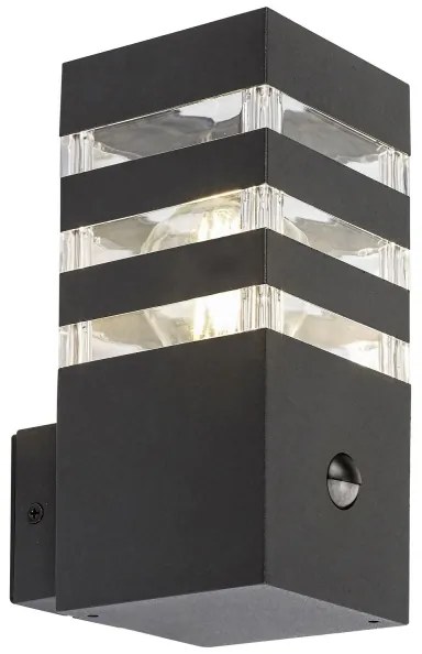 Rabalux 77025- Vonkajšie nástenné svietidlo so senzorom ANKARA 1xE27/12W/230V IP44