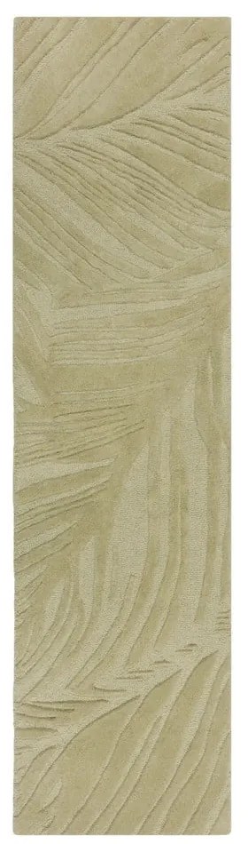 Zelený vlnený koberec behúň 60x230 cm Lino Leaf - Flair Rugs
