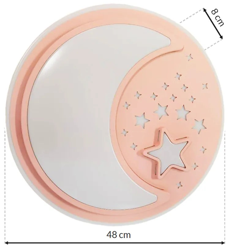 Detské stropné LED svietidlo Note, 1x LED 45w, 3000-6000k, p, s ovládačom